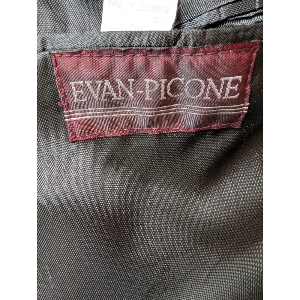 Evan-Picone Sport Coat Mens 42L Gray Silk Wool Blend Herringbone Blazer‎ Jacket